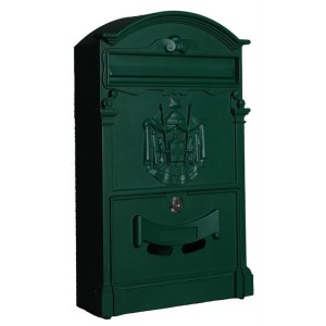 CASSETTA POSTALE 260X90X410H VERDE ALLUMINIO PRESSOFUSO