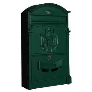 CASSETTA POSTALE 260X90X410H VERDE ALLUMINIO PRESSOFUSO