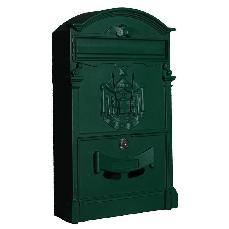 CASSETTA POSTALE 260X90X410H VERDE ALLUMINIO PRESSOFUSO CASSETTA POSTALE 260X90X410H VERDE ALLUMINIO PRESSOFUSO