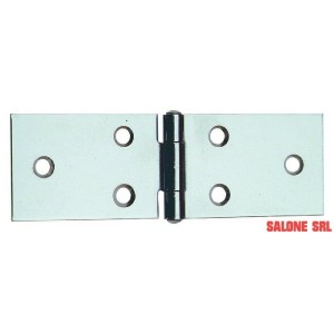 CERNIERA INOX LUNGA ART.122IN MM.80H(40+40)X31 PERNO FISSO 12 PZ.