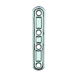 PIASTRA INOX DIRITTA 4 FORI ART.163IN MM.100 CONF.20 PEZZI