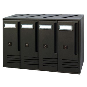 CASSETTA POSTALE MOD.CUBO 4 POSTI ALLUMINIO 420X175X300 TRIMEC CONDOMINIO