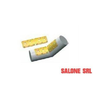 PIASTRA ACCIAIO GIUNZIONE TONDA X PIEG.25 PZ.PER FISSAGGIO PALI LEGNO MM.50X160