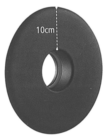 SAVE ROSONE BORCHIA PER TUBO STUFA A PELLET PORCELLANATO NERO OPACO MM.1,2 D.8X10 CM.