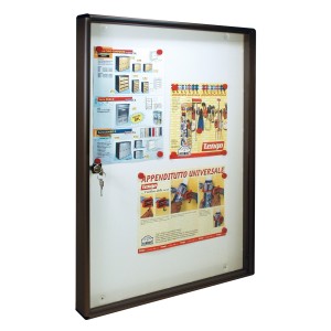 BACHECA PORTA AVVISI MAGNETICA MM.55X5X73H COLORE GHISA TRIMEC CONDOMINIO