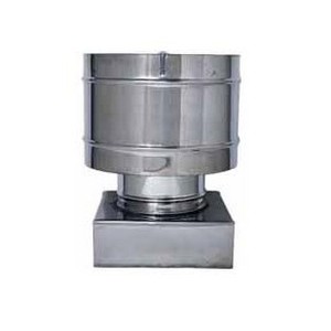 FUMAIOLO FISSO ANTIVENTO INOX Quadrato cm. 30x30