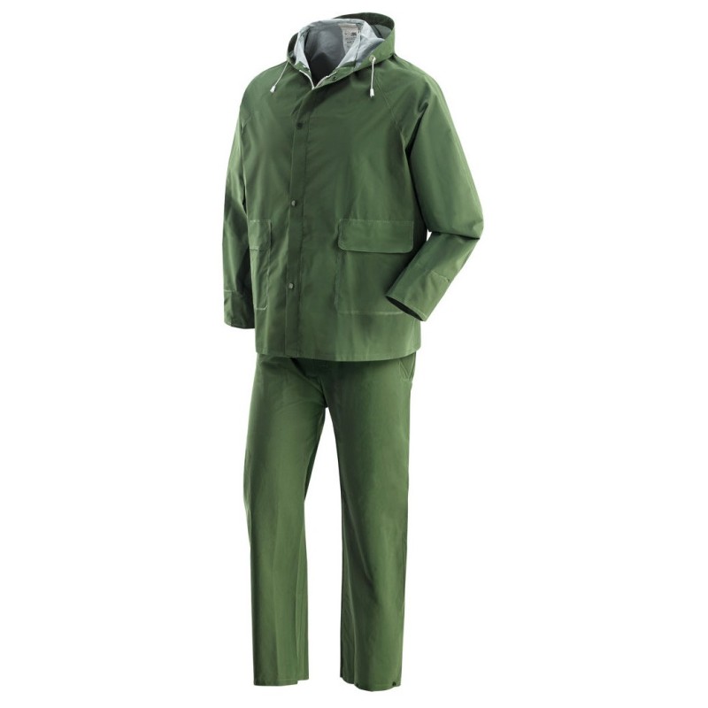 COMPLETO IMPERMEABILE ANTIPIOGGIA PLUVIO GIACCA E PANTALONE COLORE VERDE COMPLETO IMPERMEABILE ANTIPIOGGIA PLUVIO GIACCA E PANTALONE COLORE VERDE