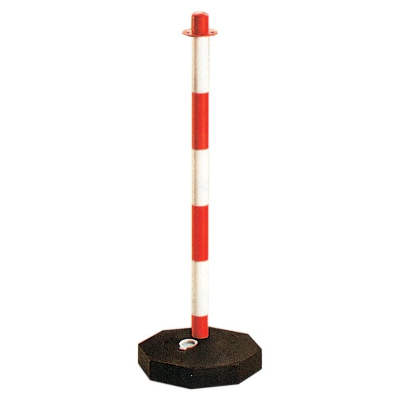 PALETTO PLASTICA PZ.10 H.CM.90 PER CATENA Segnaletica BIANCA ROSSA COLONNA PALETTO PLASTICA PZ.10 H.CM.90 PER CATENA Segnaletica BIANCA ROSSA COLONNA