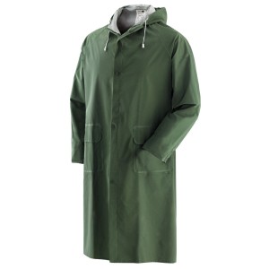 CAPPOTTO IMPERMEABILE ANTIPIOGGIA PLUVIO IN PVC-POLIESTERE-PVC COLORE VERDE