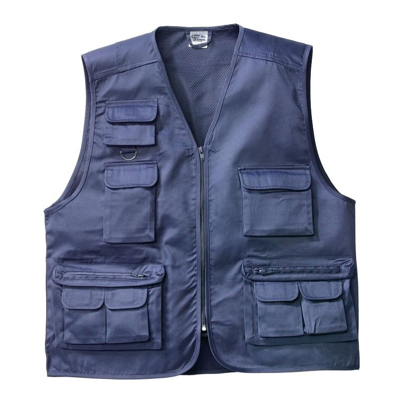 GILET MULTITASCHE MOD.NAVY TESSUTO COTONE E POLIESTERE GILET MULTITASCHE MOD.NAVY TESSUTO COTONE E POLIESTERE