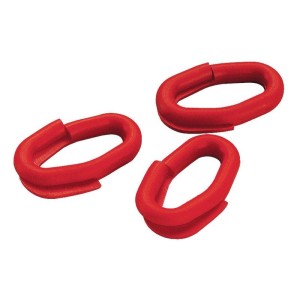 ANELLI GIUNZIONE ROSSI pz.50 PER CATENA Segnaletica BIANCO ROSSA