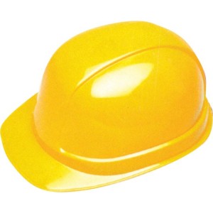 CASCO PROTETTIVO ELMETTO POLIETILENE PROTEZIONE SICUREZZA LAVORO GIALLO