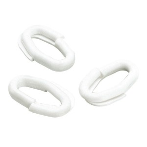 ANELLI GIUNZIONE BIANCHI pz.50 PER CATENA Segnaletica BIANCO ROSSA