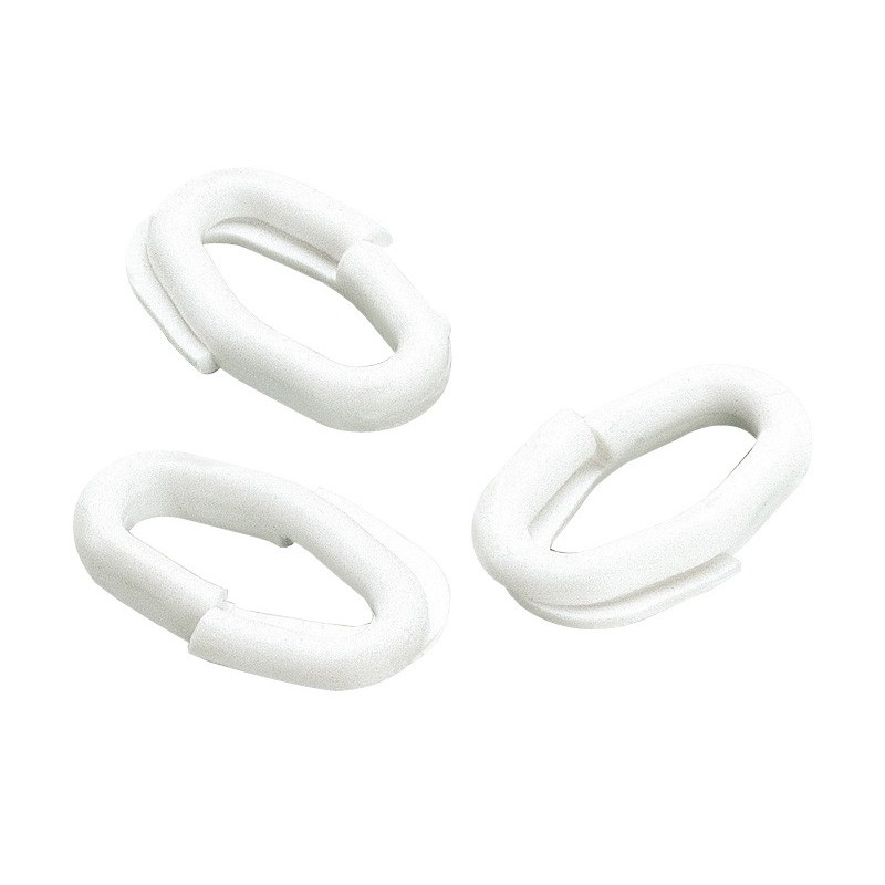 ANELLI GIUNZIONE BIANCHI pz.50 PER CATENA Segnaletica BIANCO ROSSA ANELLI GIUNZIONE BIANCHI pz.50 PER CATENA Segnaletica BIANCO ROSSA