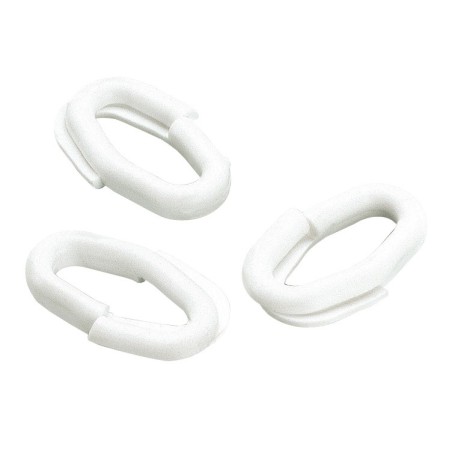 ANELLI GIUNZIONE BIANCHI pz.50 PER CATENA Segnaletica BIANCO ROSSA