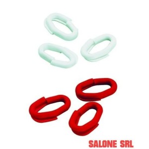 ANELLI GIUNZIONE BIANCHI pz.50 PER CATENA Segnaletica BIANCO ROSSA