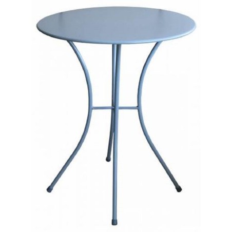TAVOLO IN ACCIAIO LUNA CM.60 AZZURRO