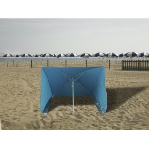 OMBRELLONE DA SPIAGGIA CON PARETI 170X170 Cm ANTIVENTI ED ANTISOLE