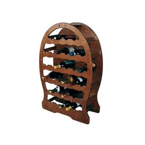 CANTINETTA BOTTE IN LEGNO SCURO 33 POSTI cm.61x26,5x96h
