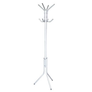 APPENDIABITI A STELO IN ACCIAIO VERNICIATO COLORE SILVER ALTEZZA CM.176