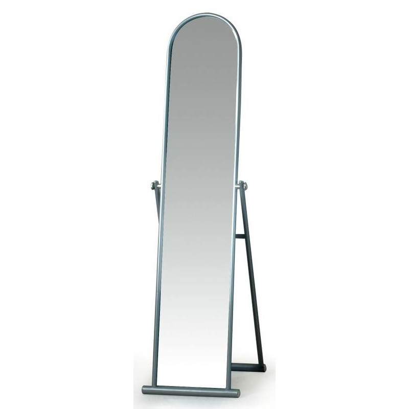 SPECCHIO CON SUPPORTO A PAVIMENTO COLORE SILVER CM.40X147H SPECCHIO CON SUPPORTO A PAVIMENTO COLORE SILVER CM.40X147H