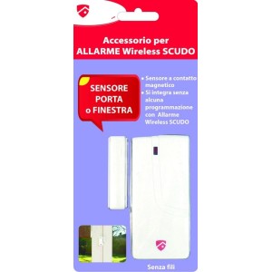 ACCESSORIO SENSORE PORTA-FINESTRA SISTEMA DI ALLARME WIRELESS SCUDO ANTIFURTO