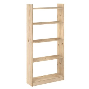 LIBRERIA 5 RIPIANI KIT 81,4X25X180H LEGNO DI PINO NATURALE