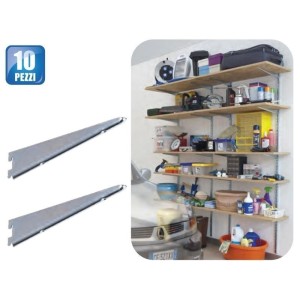 REGGI MENSOLA 10PZ. PER SCAFFALE COMPONIBILE CM.20 COLORE BIANCO