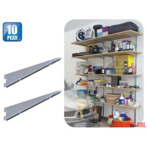 REGGI MENSOLA 10PZ. PER SCAFFALE COMPONIBILE CM.20 COLORE BIANCO