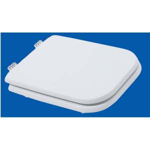 COPRIWATER WC BAGNO MOD.CONCA IN LEGNO LACCATO BIANCO CM.34X41,3 SEDILE