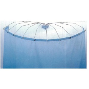 TELAIO OMBRELLO X TENDA DOCCIA 10 ASTE INGOMBRO CM.70X140 SUPPORTO BAGNO