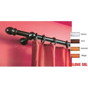 BASTONE TENDA LEGNO BIANCO MM.35 LUNGHEZZA CM.180 A STRAPPO SENZA  SUPPORTI