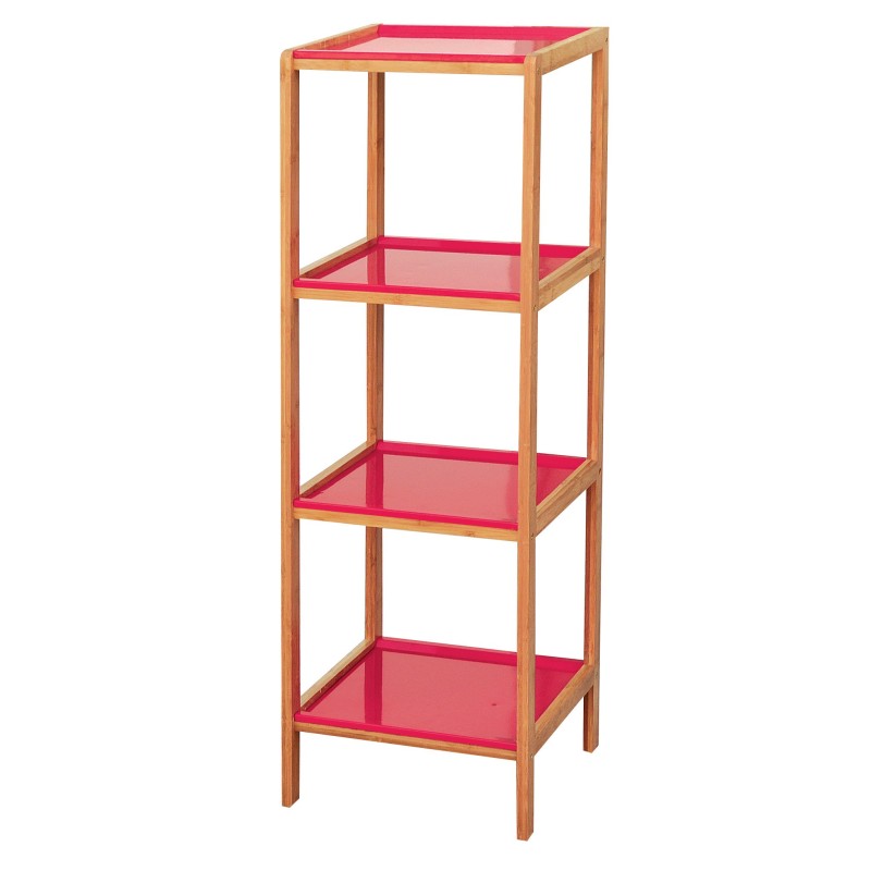 MOBILE LIBRERIA SCAFFALE BAMBOO MOD.NH6808B 4 RIPIANI ROSSO 34X33X110H MOBILE LIBRERIA SCAFFALE BAMBOO MOD.NH6808B 4 RIPIANI ROSSO 34X33X110H