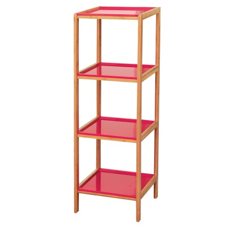 MOBILE LIBRERIA SCAFFALE BAMBOO MOD.NH6808B 4 RIPIANI ROSSO 34X33X110H