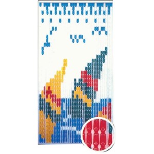 TENDA MOSCHIERA A PIASTRINA CM.125X240 DIS.0814 ZANZARIERA ANTI MOSCHE