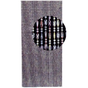 TENDA MOSCHIERA A CORALLO CM.125X240 CRISTALLO AMBRA  ZANZARIERA ANTI MOSCHE
