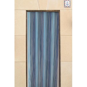TENDA MOSCHIERA CORDONCINO CM.125X240 AZZURRO  ZANZARIERA ANTI MOSCHE