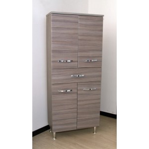 MOBILE COLONNA BAGNO ANTONELLA 66X33X160H 4 ANTE 1 CASSETTO COLORE PALISSANDRO