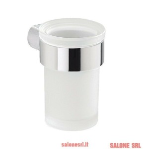 PORTABICCHIERE PORTASPAZZOLINO DA MURO PER BAGNO GEDY PI10 SERIE PIRENEI