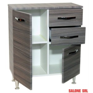 MOBILE BAGNO BASE ANTONELLA 2 ANTE 2 CASSETTI 66X33X80H  PALISSANDRO FRASSINATO
