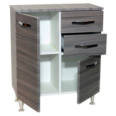 MOBILE BAGNO BASE ANTONELLA 2 ANTE 2 CASSETTI 66X33X80H  PALISSANDRO FRASSINATO