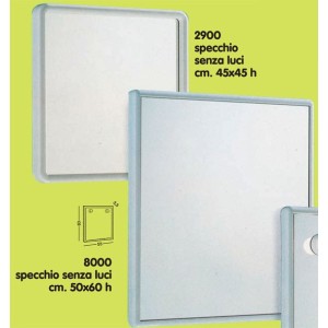 GEDY ART.2900 SPECCHIO 45X45 BIANCO SENZA LUCI ARREDO BAGNO