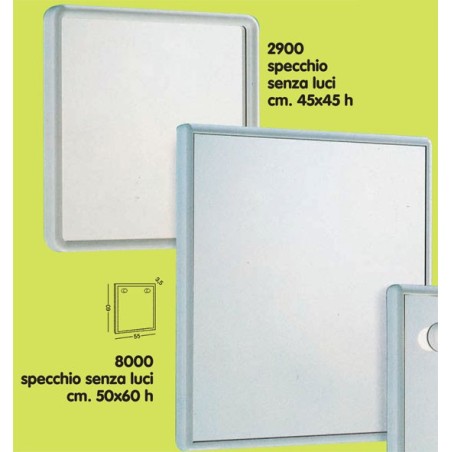 GEDY ART.2900 SPECCHIO 45X45 BIANCO SENZA LUCI ARREDO BAGNO