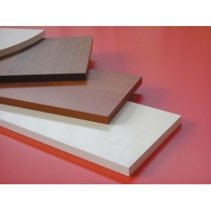 MENSOLA IN LEGNO 5 PZ. BORDO SQUADRATO CM.100X40X1,8 COLORE ACERO