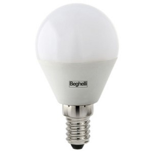 LAMPADA RISPARMIO ENERGETICO LED BEGHELLI SFERA 10PZ LAMPADINA E14 W3,5 FREDDA 4000K