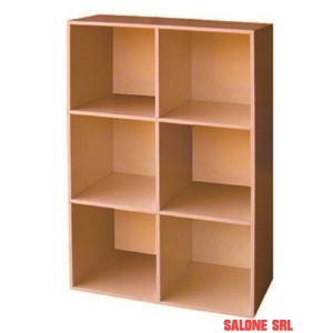 KIT MOBILE LIBRERIA IN MELAMINICO Mod. CUBO 61X29,5X91H COLORE CILIEGIO