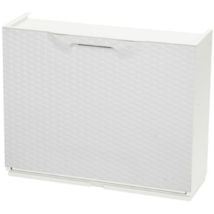 SCARPIERA MODULARE COMPONIBILE PZ.4 ABS EFFETTO RATTAN BIANCO 51X17X40H
