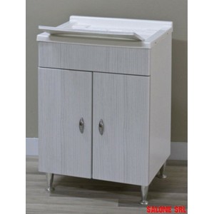 MOBILE LAVATOIO ANTONELLA 60X50X85H MDF E PVC BIANCO  PORTUNA