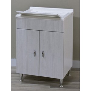 MOBILE LAVATOIO ANTONELLA 60X50X85H MDF E PVC BIANCO  PORTUNA