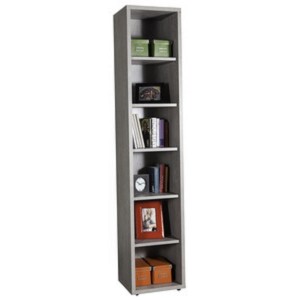 PRATICO KIT LIBRERIA CM 35,7X44X217H IN MELAMINICO COLORE CEMENTO